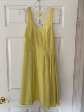 Rag & Bone Yellow Airi Midi Dress Breezy Cut-Out  Coastal Euro Summer - Sz 4